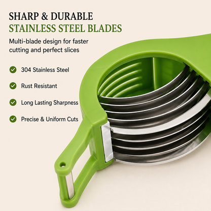 Stainless Steel Vegetable Chopper 5 Sharp Blade with Peeler 2 in 1
