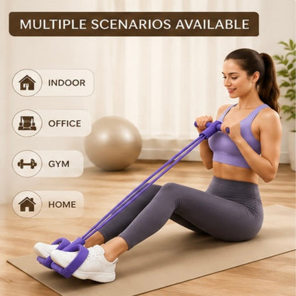 8-Tube Resistance Band Fitness Trainer – Full Body Workout & Tummy Toning Equipment