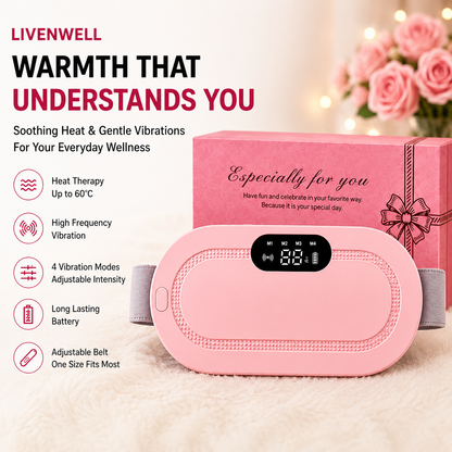 Livenwell Portable Cordless Heating Pad for Menstrual Cramps Relief