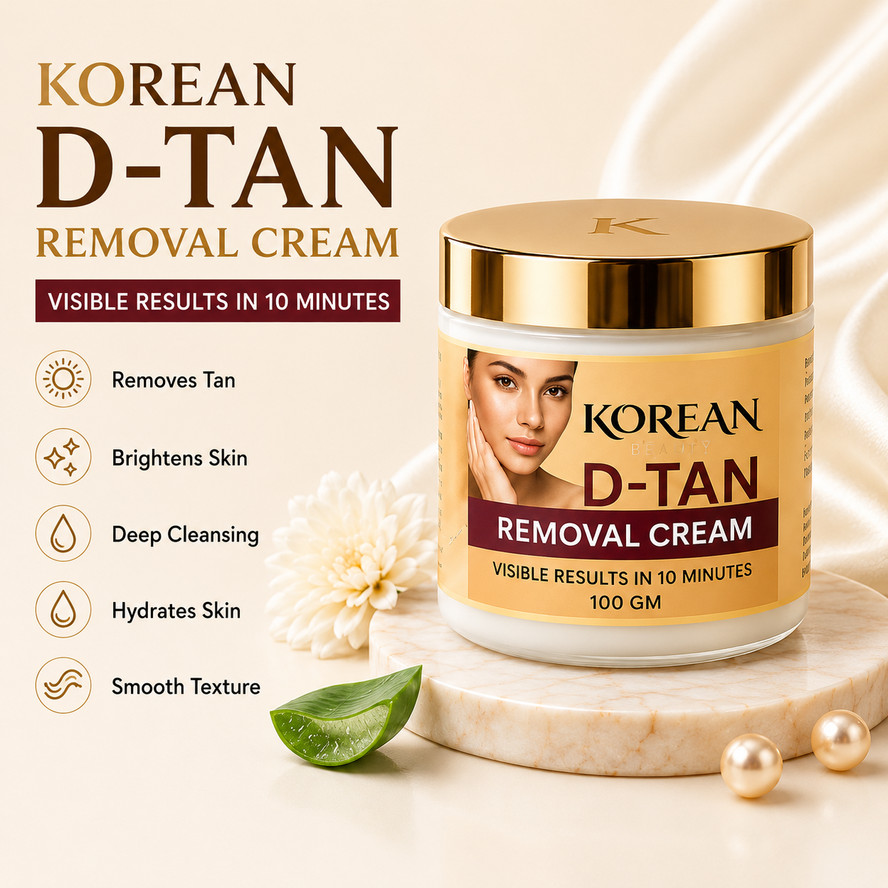 Korean D-Tan Removal Cream (Pack of 2)