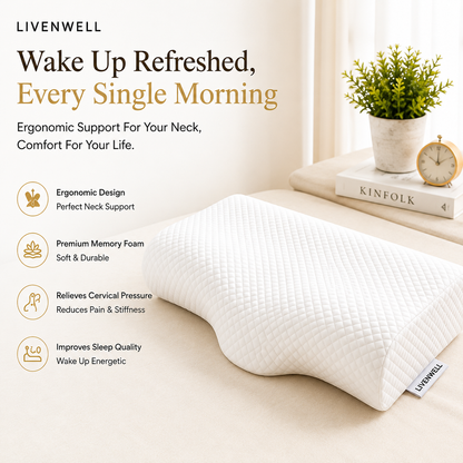 Livenwell Ergonomic Cervical Neck Support Pillow for Sleeping