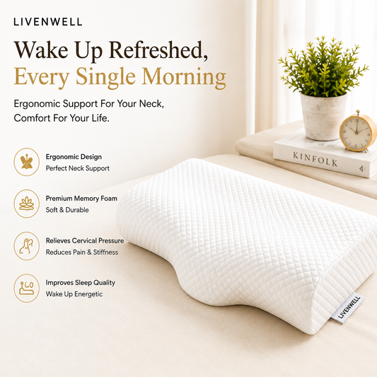 Livenwell Ergonomic Cervical Neck Support Pillow for Sleeping